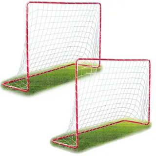Neo-Sport Fußballtor Fußball Tor für Kinder und Erwachsene Set 2 Stück 183 x 122 x 61 cm