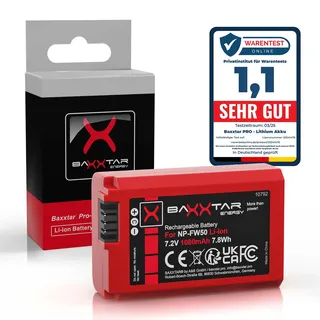 Baxxtar Akku Ersatz für Sony NP-FW50 FW50 DSC-RX10 Mark I-IV, 1080mAh 7.2V | Ersatzakku für Alpha 7 7R 7II 7S A5000 A6000 A6300 A6400 A6500 ZV-E10 DSC RX10 RX1R III DSC-RX1RM3