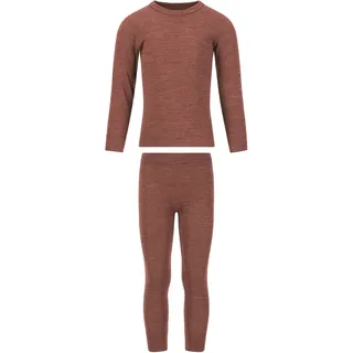 ZigZag Terry Merino Wolle Skiunterwäsche Set Kinder 4330 - withered rose 6 (116/122)