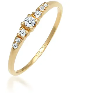Elli Ring Verlobungsring Diamanten (0.11 ct) 585 Weißgold