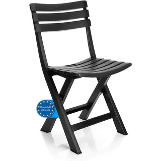 BigDean Gartenstuhl 40 x 40 x 43 cm anthrazit klappbar
