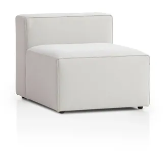 Traumnacht Genua Modular Sofa, individuell kombinierbare Wohnlandschaft, Sitzelement ohne Armteil - strapazierfähiges Möbelgewebe, produziert nach deutschem Qualitätsstandard, weiß