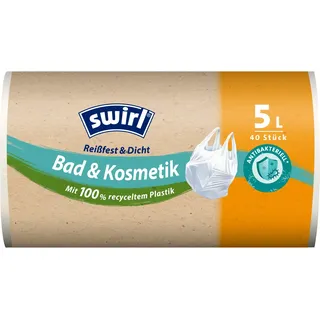 Swirl Bad & Kosmetik Tragegriff-Müllbeutel 5 l 40 Stück