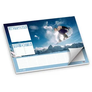 itenga Schreibtischunterlage itenga Schreibtischunterlage Snowboard, 50 Blatt Papier, DIN A3