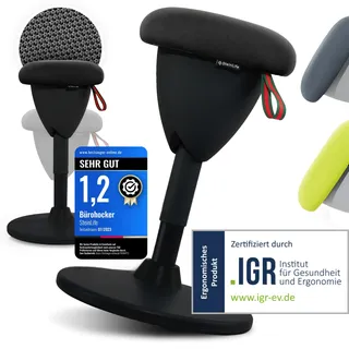 SteinLife Bürohocker Ergonomisch [TESTSIEGER] Stehhocker Höhenverstellbar | 58-83 cm | Ergonomischer Hocker für Büro & Schreibtisch, Schwingeffekt | Stehhilfe Stehstuhl Stehsitz Bügelstuhl | Stool