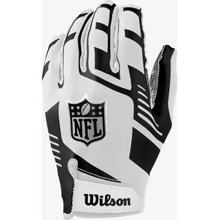 Damen/Herren Stretch-Handschuhe American Football - Wilson NFL weiß/schwarz