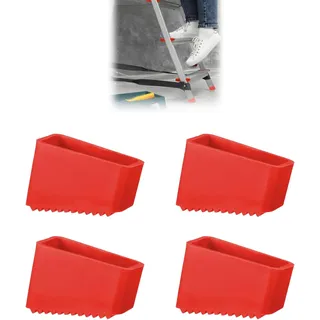 4 Stück 50 X 20 Mm Leiter Füße,Schutzkappe Leiterfuß,Schutzkappen Für Leitern,Gummifüße Für Leitern,Rutschfeste Leiterfußabdeckung,Leiterfüße,Universal Leiter Fußa Bdeckungen Für Heimarbeiter
