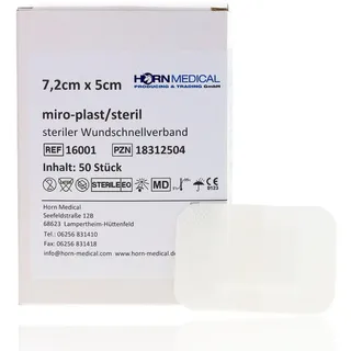Horn Medical Horn miro-plast Wundschnellverband steril 7,2 x 5cm 50Stk 50 St