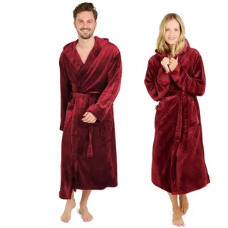 Blumtal Badenmantel, Dunkelrot, Textil, Gr. Xxxl, Badtextilien, Bademäntel