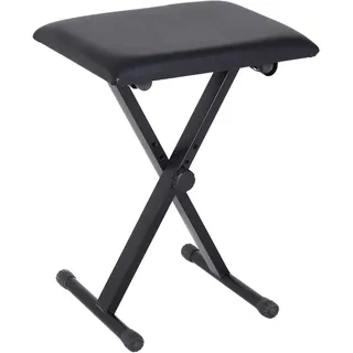 Homcom Klavierhocker Kunstleder Schwarz 39 x 29 x 37-47 cm
