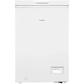 Homex Gefriertruhe Tiefkühltruhe klein - 98L Nutzinhalt, 4-Sterne Gefrieren, Kühltruhe mit Super-Frost-Funktion, weiß