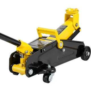 Mophorn - 2 Tonnen Wagenheber mit niedrigem Profil, robuster hydraulischer Wagenheber aus Eisen, Schnellhubpumpe, Hubbereich 12,4 - 33,3 cm, Gelb