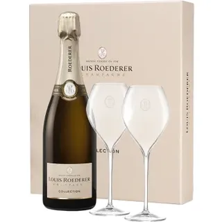 Champagner Louis Roederer - Collection 246 - Mit Etui 2 Flûtes