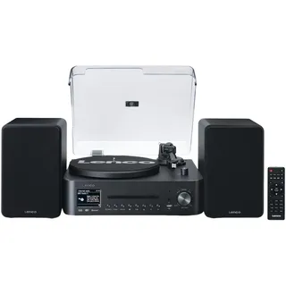 Lenco MC-760BK Stereoanlage DAB+, CD, MP3, Plattenspieler, Bluetooth®, Schwarz