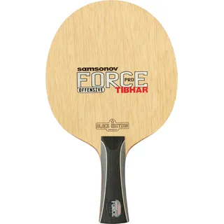 Tibhar Holz Force Pro Black Edition - Griffform gerade - gerade