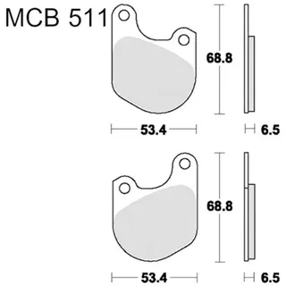 TRW MCB511 Bremsbelagsatz, Scheibenbremse