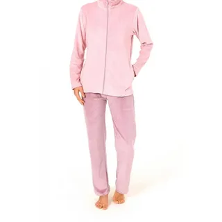 normann Damen Hausanzug Homewear Nicky Velvet - 57678, Größe:44/46;Farbe:Altrose - 44-46