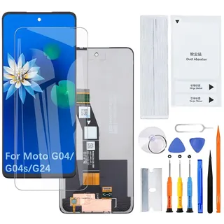 H&LYCYJ Display Bildschirm für Motorola Moto G04/G24 XT2421-2 XT2421-3 | Werkzeugsatz tragen,IPS LCD,HD Display,Bildschirm ersetzen,für Modelle:XT2421-2 XT2421-3 XT2421-8 XT2423-1