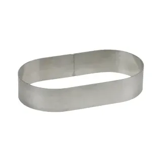 Schneider Tortenring, oval Backring aus Reinaluminium für Quarkstollen, Materialstärke: 2/235