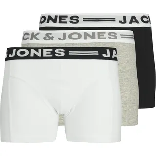 JACK & JONES Junior Jungen SENSE TRUNKS 3-pack Noos Jr Shorts, Grau, 140