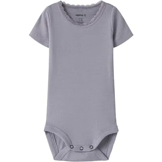 NAME IT Damen Nbfkab Ss Body Noos, Lavender Gray, Numeric_56 - numeric_56
