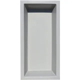 Wacredo GFK Rechteckbecken grau 200 x 100 x 35cm Kneippbecken Teichbecken | Wasserspielbecken architektonisches Wasserbecken für Wasserspiel Glasfaser