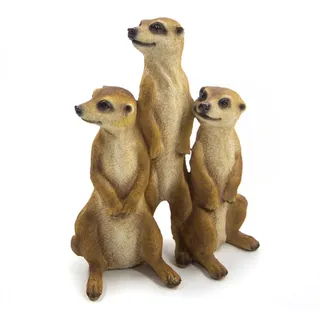 Bambelaa! Gartenfigur Erdmännchen Familie Gartendeko Figuren für Garten Gartenfiguren Groß