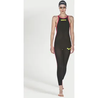 Arena Powerskin R-Evo+ Open Water Damen Offener Rücken - Black-fluo Yellow / 28
