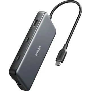 Anker 555 USB-C Hub (8-in-1) Schwarz & Schwarz