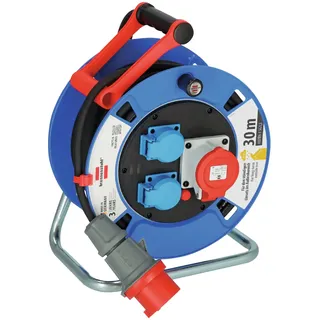 Brennenstuhl Garant CEE 1 IP44 Kabeltrommel 30m schwarz, CEE-Steckdose 16A 5polig