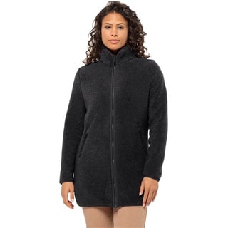 Jack Wolfskin Damen High Curl Coat W Fleece Jacke, Schwarz, M