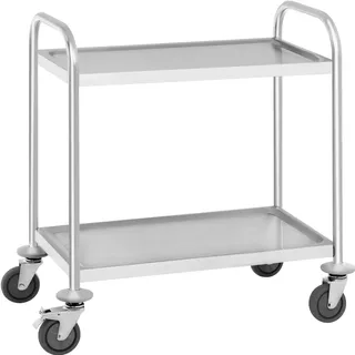 Royal Catering Servierwagen - Edelstahl 2 Borde - Ablagen: 68 x 38 cm - 300 kg -