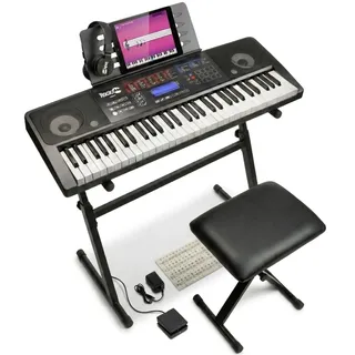 RockJam RJ761 Keyboard Piano Set 61 Tasten mit Touchscreen und Pedal