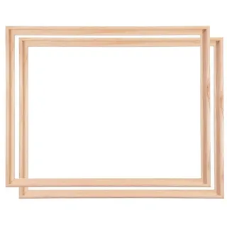 ghibfbt Schattenfugenrahmen Schwarz 60x80 cm 2er Set