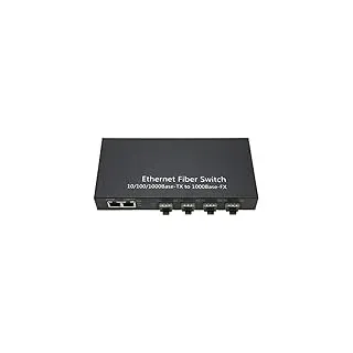 SFP-Gigabit-Ethernet, 4 Optische Ports, 2 Elektrische Ports, Ethernet-Glasfaser-Switch, Bis zu 120 Km, 10 100 1000 M Ethernet-Glasfaser-Transceiver