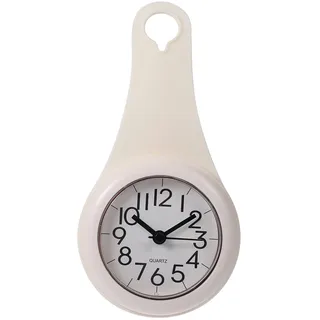 HOMSFOU Funk Badezimmeruhr Funk Badezimmeruhr Wanduhr Küchentuhr Badezimmer wasserdichte Wanduhr Silent Home Decor Duschuhr mit ? Uhr Wand Bad Mini Wanduhr 10 cm