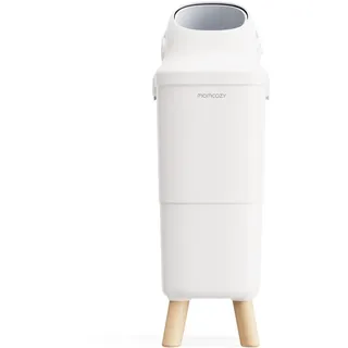 Momcozy Windeleimer mit 3-fach-Verschlusssystem zur Reduzierung von Gerüchen, windeleimer geruchsdicht breite Öffnung, ergonomische Höhe, großes Fassungsvermögen mit Sichtfenster, diaper bin