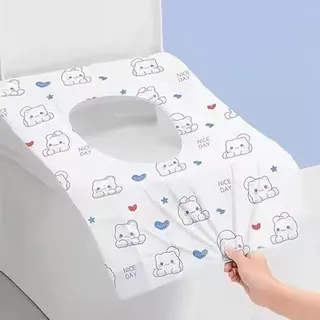 IEGI 40 Stück Einweg Toilettenauflage für Kinder, Toilette Auflage Sitzbezug WC-Sitz Matte Toilettenpapier für Einkaufszentren, Krankenhaus, Büro, Einweg Toilettensitzbezug