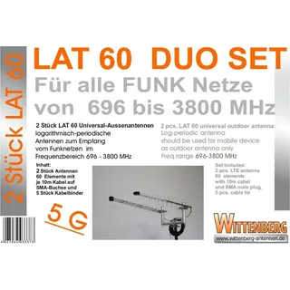 Wittenberg Antennen LAT 60 Duo Set Richtantenne GSM, UMTS, WiFi, LTE, 5G