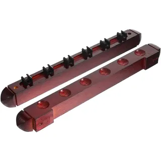 DIYEAH Dekorativer Queuehalter zu 6 Billardqueues zur Aufbewahrung Filigranes Queue Rack aus Metall und Holz für Billard und Hockeyschläger im Spielzimmer