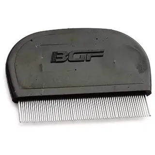 Läusekamm Nissenkamm aus Edelstahl extra fein für Baby Kinder Erwachsene und Haustier (1er Pack- Schwarz extra fein)