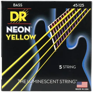 DR Strings Hi-Def Neon Yellow NYB5-45 045-125