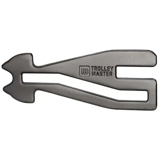 FABACH Black Trolley Master Einkaufswagenlöser für Einkaufswagen - Öffnet Frontlader- und Seitenschubfachsysteme - Abziehbarer Einkaufswagenchip Einkaufs-Chip Schlüsselanhänger aus Metall