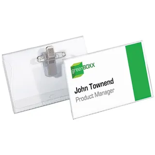 Durable Namensschild mit Kombiklemme 90x54mm 5 St.