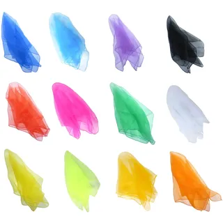 Hoerev® Jongliertücher (Tanz) 12er Set aus Nylon, 60CM x 60CM - 60CM*60CM