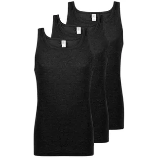 ESGE - Die Wäsche-Macher Unterhemd 3er Pack - Feinripp Jeans (Spar-Set, 3-St) Unterhemd / Tanktop - Baumwolle - Strapazierfähig schwarz 8