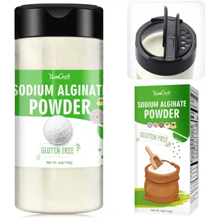 Sodium Alginate Powder, 4oz reines Natriumalginat, Lebensmittel, Verdickungspulver, natürliches Gelellmittel für Desserts, Kugeln, Eiscreme, veganer Stabilisator zum Backen, Verdickung