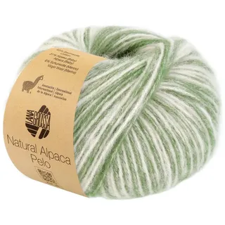 Lana Grossa Natural Alpaca Pelo | Flauschige Netzgarnstruktur aus Baumwolle gefüllt mit Baby Alpakafasern und Merino Schurwolle | 50g Wolle zum Stricken & Häkeln | 125m Garn FB205