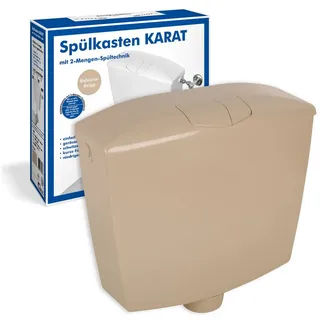 SANITOP-WINGENROTH Spülkasten Karat | 9 l Geräuscharm und vollisoliert Variabler Anschluss Beige