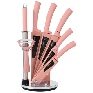 Cheffinger Messerblock 8-tlg. Pink